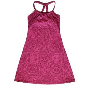 Prana Quinn Dress Pink Print Size Medium